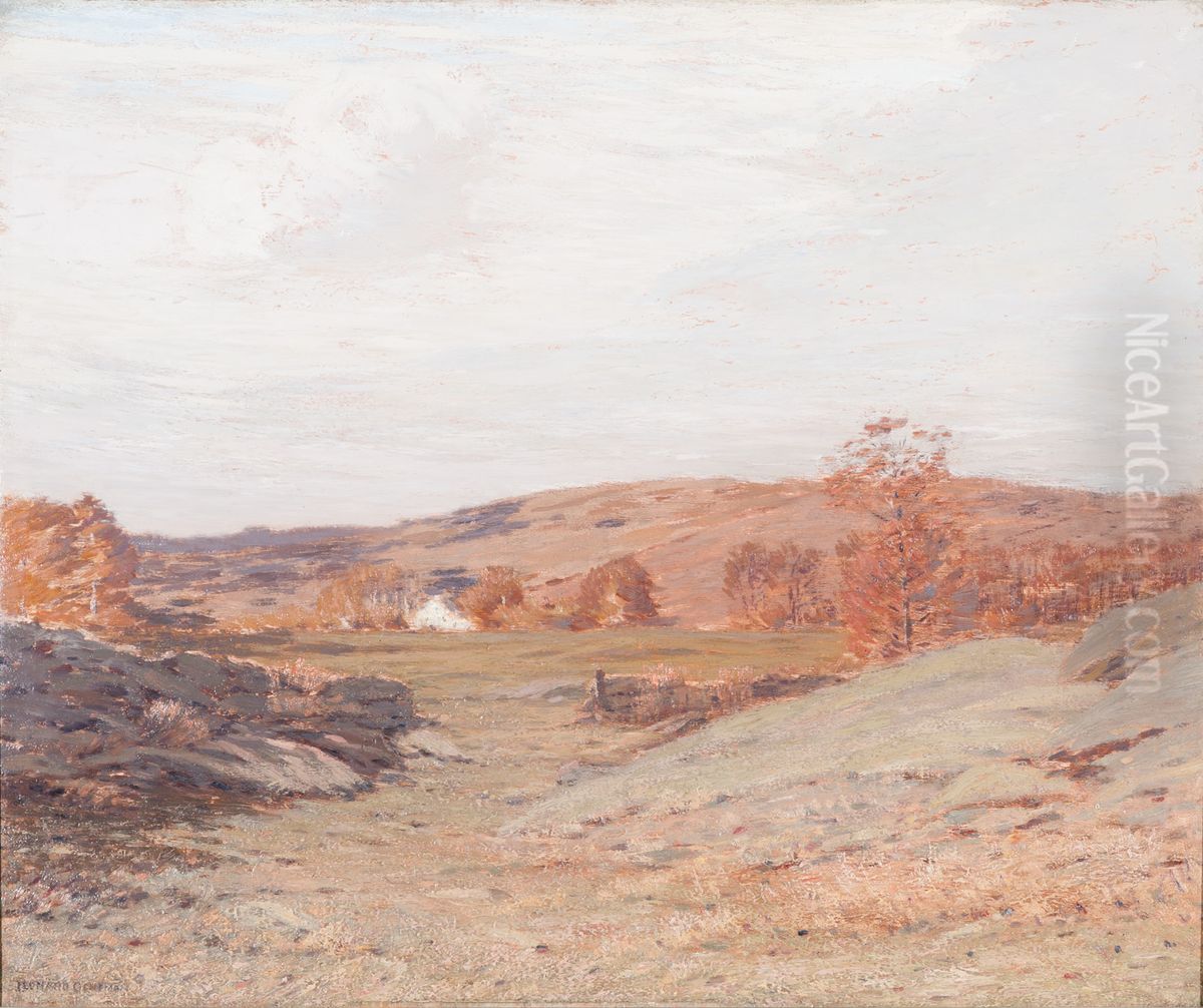 Old Pastures Oil Painting by Leonard Ochtman