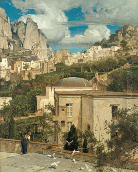 View of Capri Oil Painting by Emil Lugo