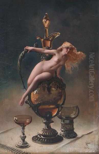 Le vin de Tokai Oil Painting by Luis Ricardo Falero