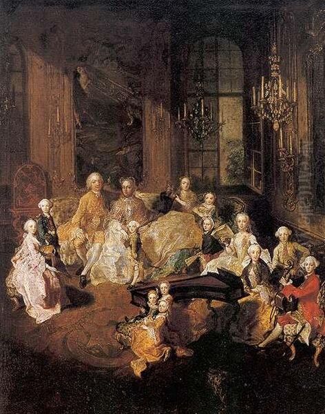 Family of Empress Maria Theresa Oil Painting by Martin Van Meytens