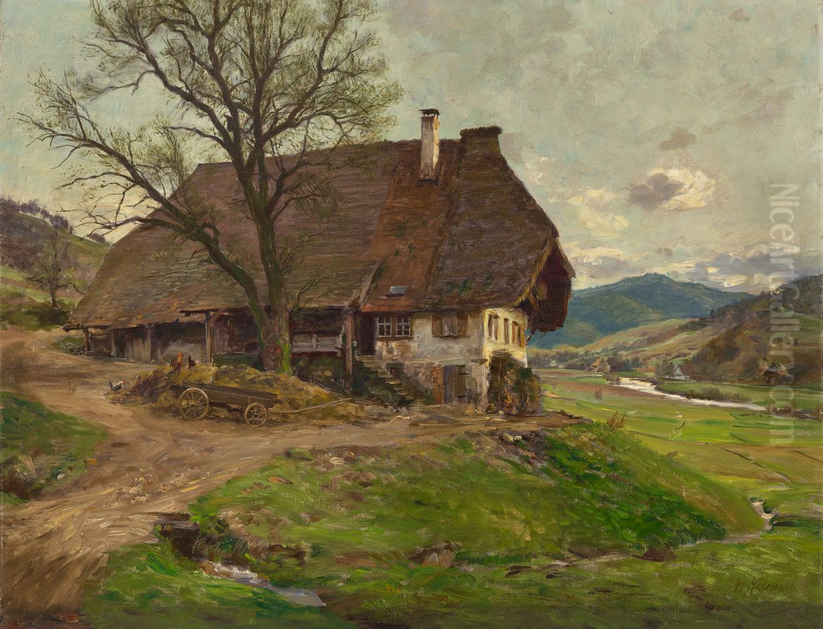 Maison de la Foret Noire Oil Painting by Wilhelm Hasemann