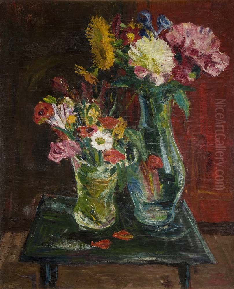 Blumenstillleben Oil Painting by Anton Faistauer Blumenstillleben Oil Painting by Anton Faistauer