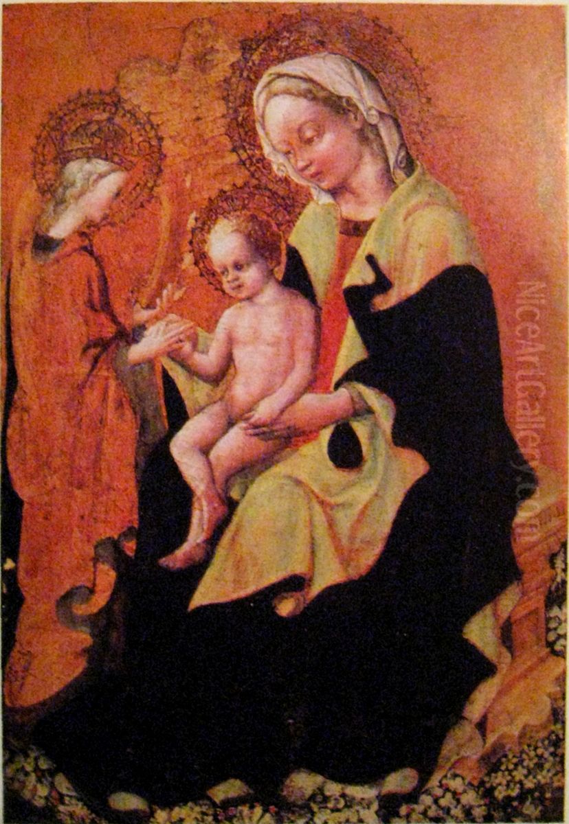 The Mystical marriageof Saint Catherine Oil Painting by Gentile Da Fabriano