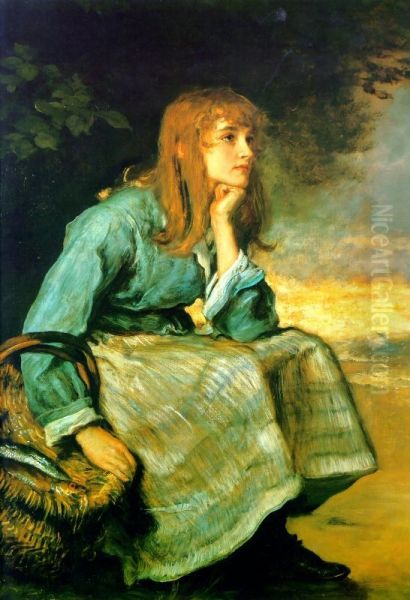 Caller Herrin' Oil Painting by John Everett Millais