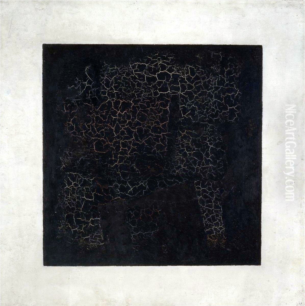 Black Suprematic Square (Black Square) Oil Painting by Kasimir Sevrinovitch Malevich