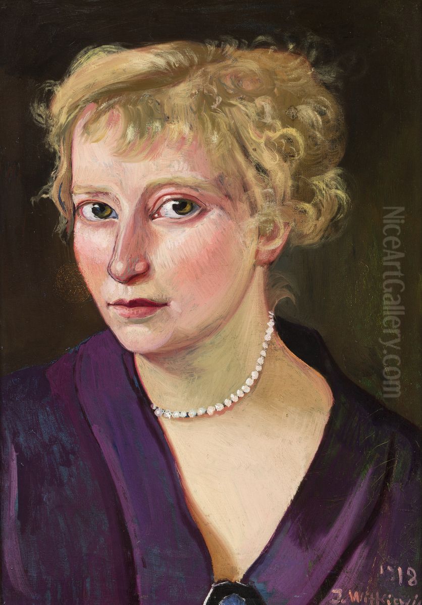 Portrait of a woman Oil Painting by Stanislaw Ignacy Witkiewicz (Witkacy)