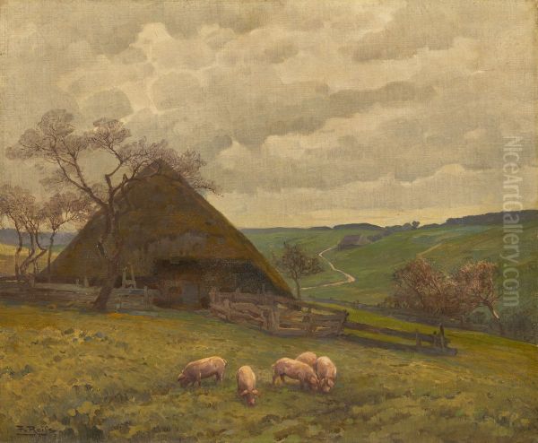 In the Hotzenwald Oil Painting by Fritz Reiss