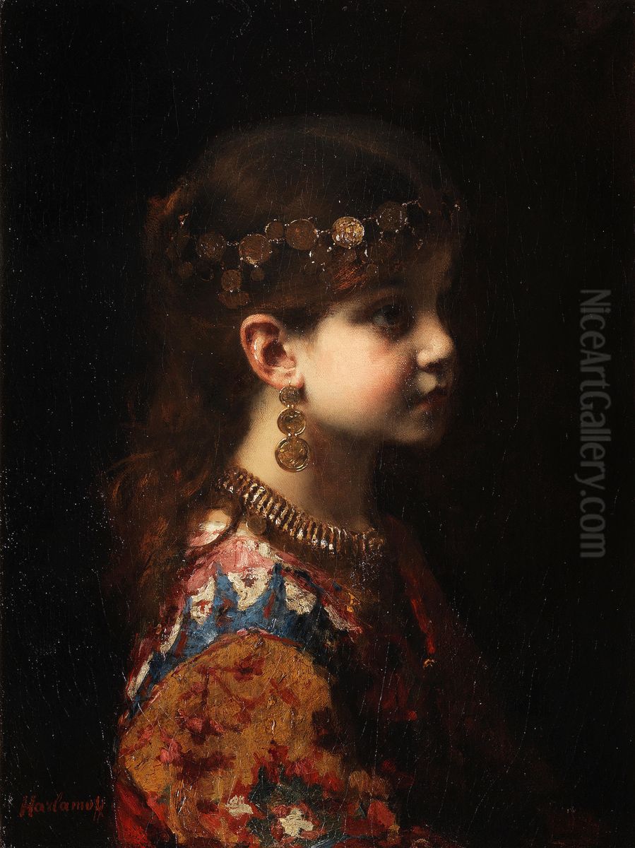 Gypsy girl Oil Painting by Alexei Harlamov