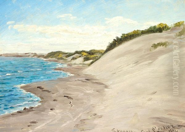 Dunes by the sea. Oil Painting by Carl Locher