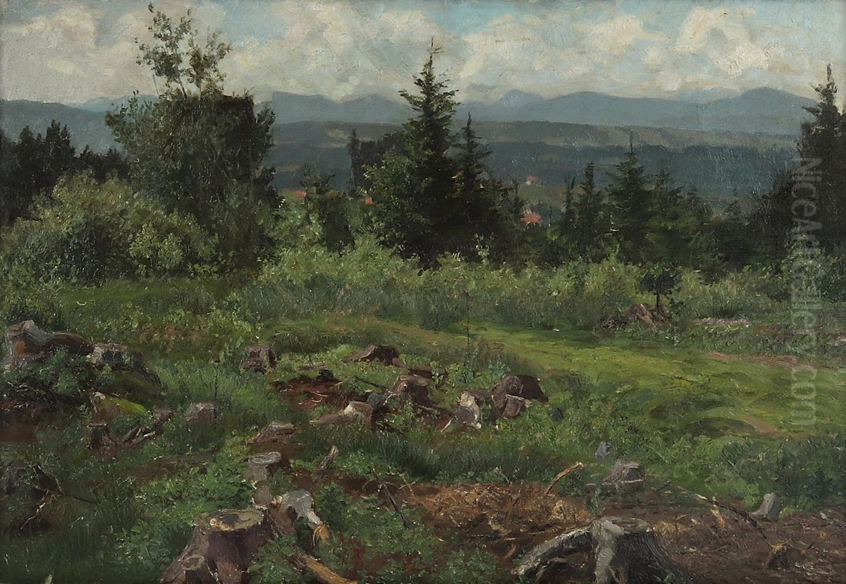Thuringer Landschaft Oil Painting by Wilhelm Grabhein