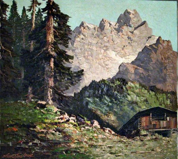 Mountain Oil Painting by unknown