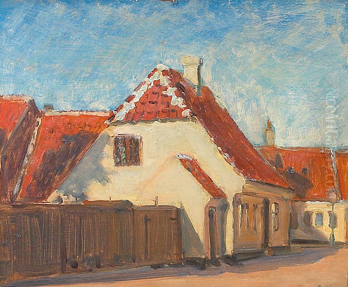 Huse i Skagen. Oil Painting by Peder Severin Kroyer