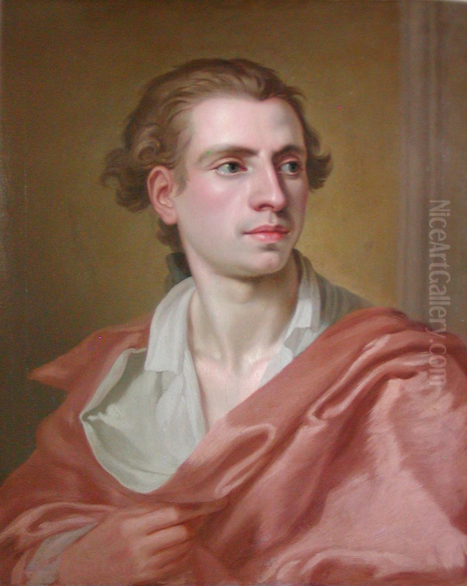 Portrait ofJohannes Wiedewelt(1731-1802), Danish sculptor Oil Painting by Peder Als