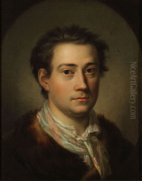 Portraet af Johan Edvard Mandelberg. Oil Painting by Peder Als
