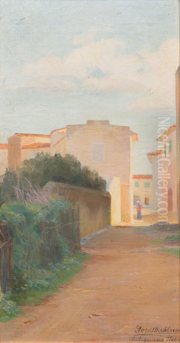 Aihe Italiasta Oil Painting by Dora Wahlroos