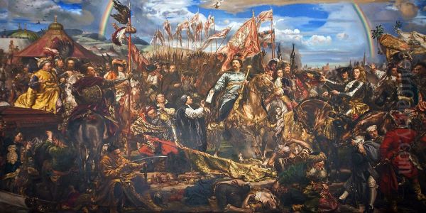 Jan Sobieski at Vienna Oil Painting by Jan Matejko