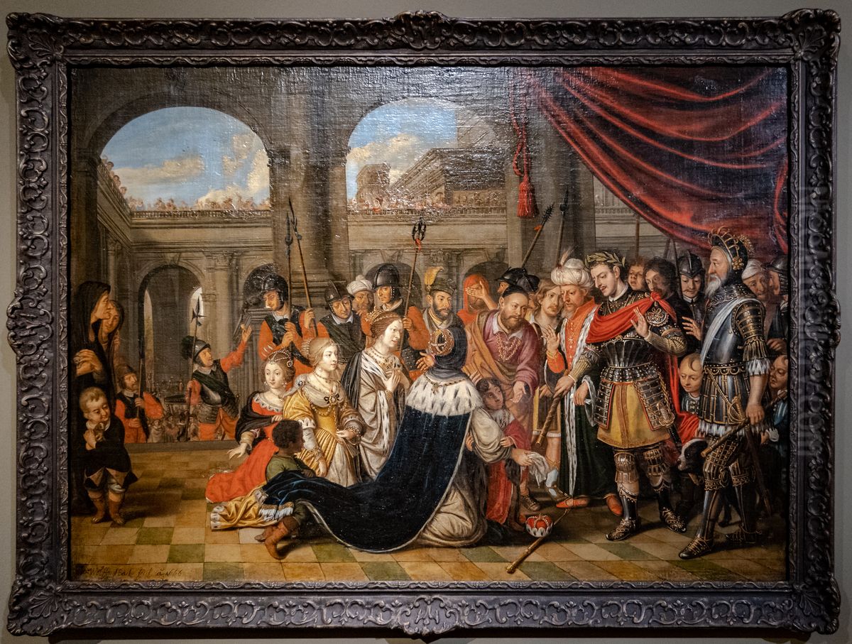 The Family of Darius before Alexander the Great Oil Painting by Wolfgang Heimbach