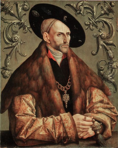 Portrait of Edzard I, Count of Oost-Friesland Oil Painting by Jacob Cornelisz Van Oostsanen