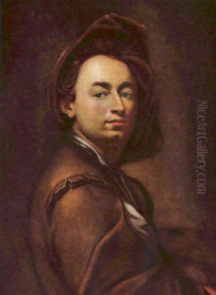 Self-portrait Oil Painting by Petr Brandl