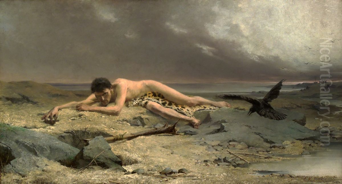 Cain Oil Painting by Emanuel Liska