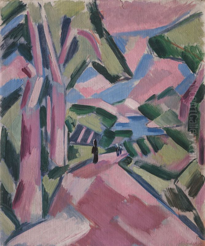 Cesta na Lopudu Oil Painting by Vaclav Spala