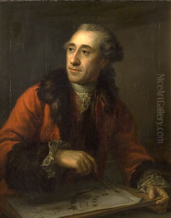 Portrait of Nicolas-Henri Jardin Oil Painting by Peder Als