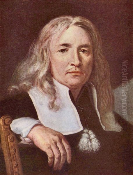 Portrat eines Mannes mit langem, blondem Haar Oil Painting by Karel Skreta