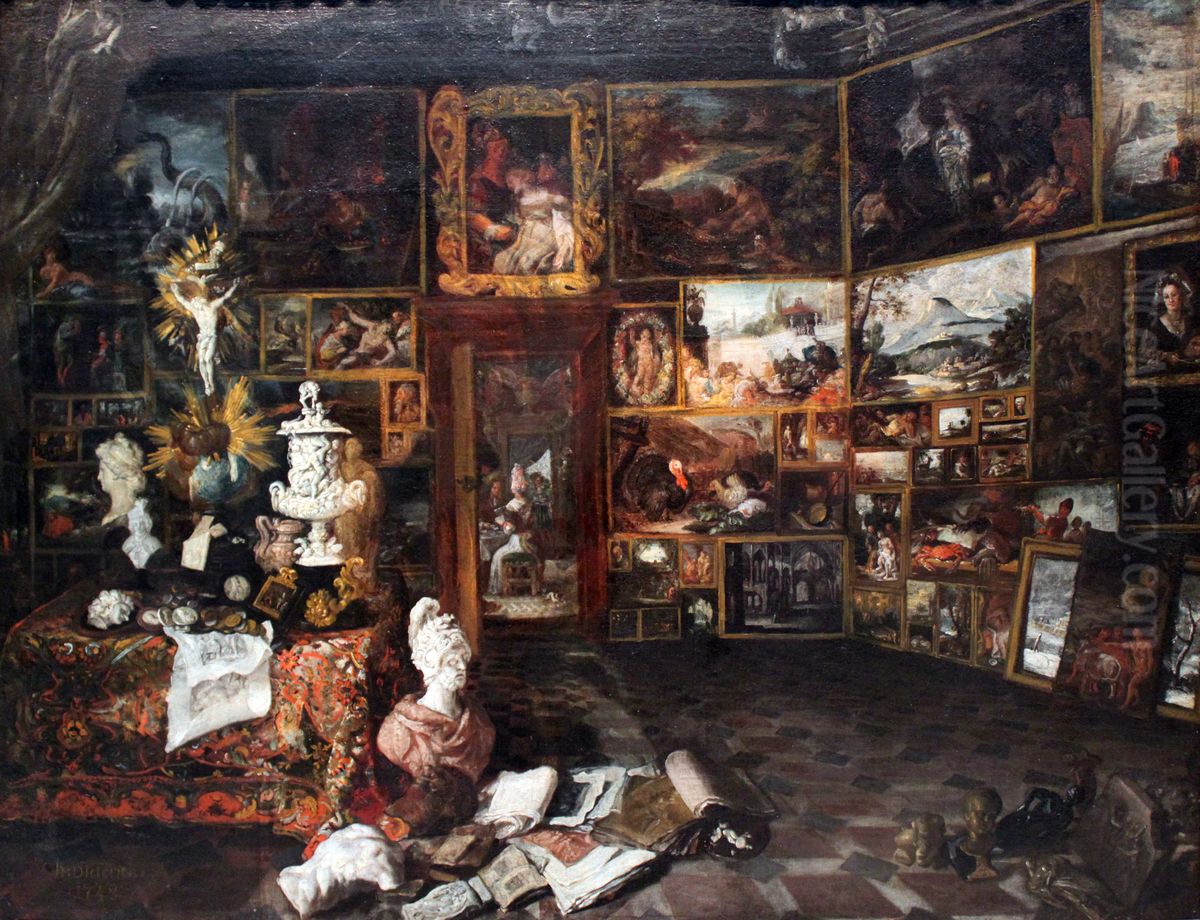 Depiction of a Picture Cabinet Oil Painting by Christian Wilhelm Ernst Dietrich