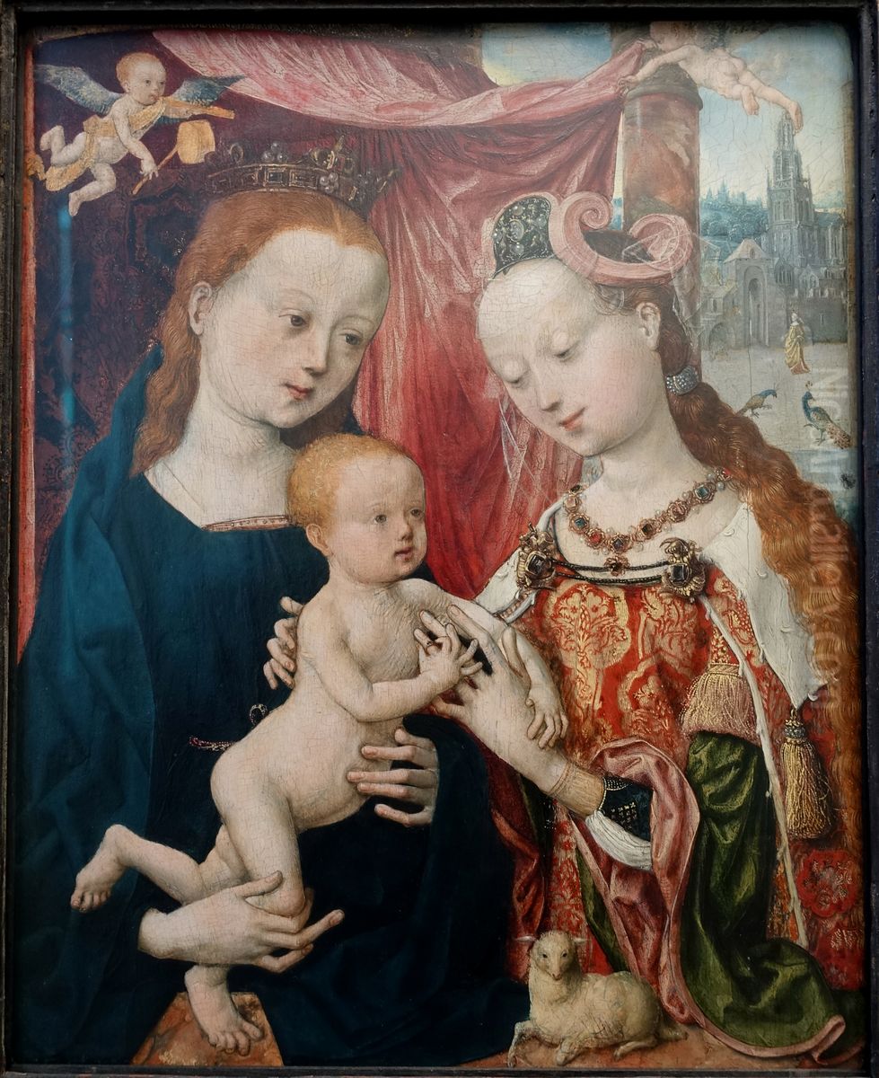 Die Vermahlung der Hl. Agnes Oil Painting by Master of the Saint Bartholomew Altarpiece