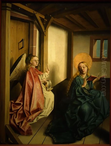 Die Verkundigung an Maria Oil Painting by Konrad Witz