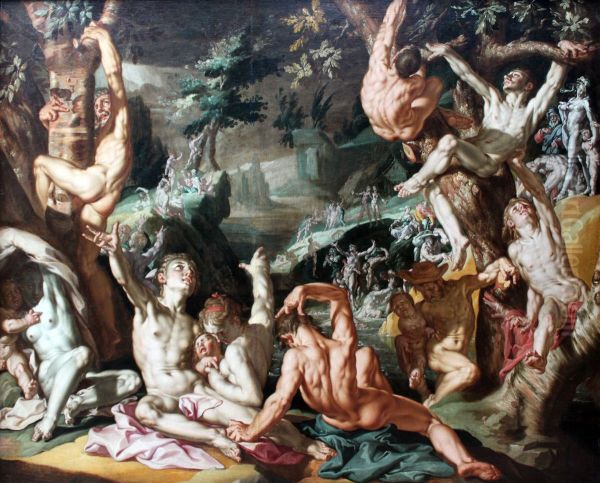 The Great Floode Oil Painting by Joachim Wtewael