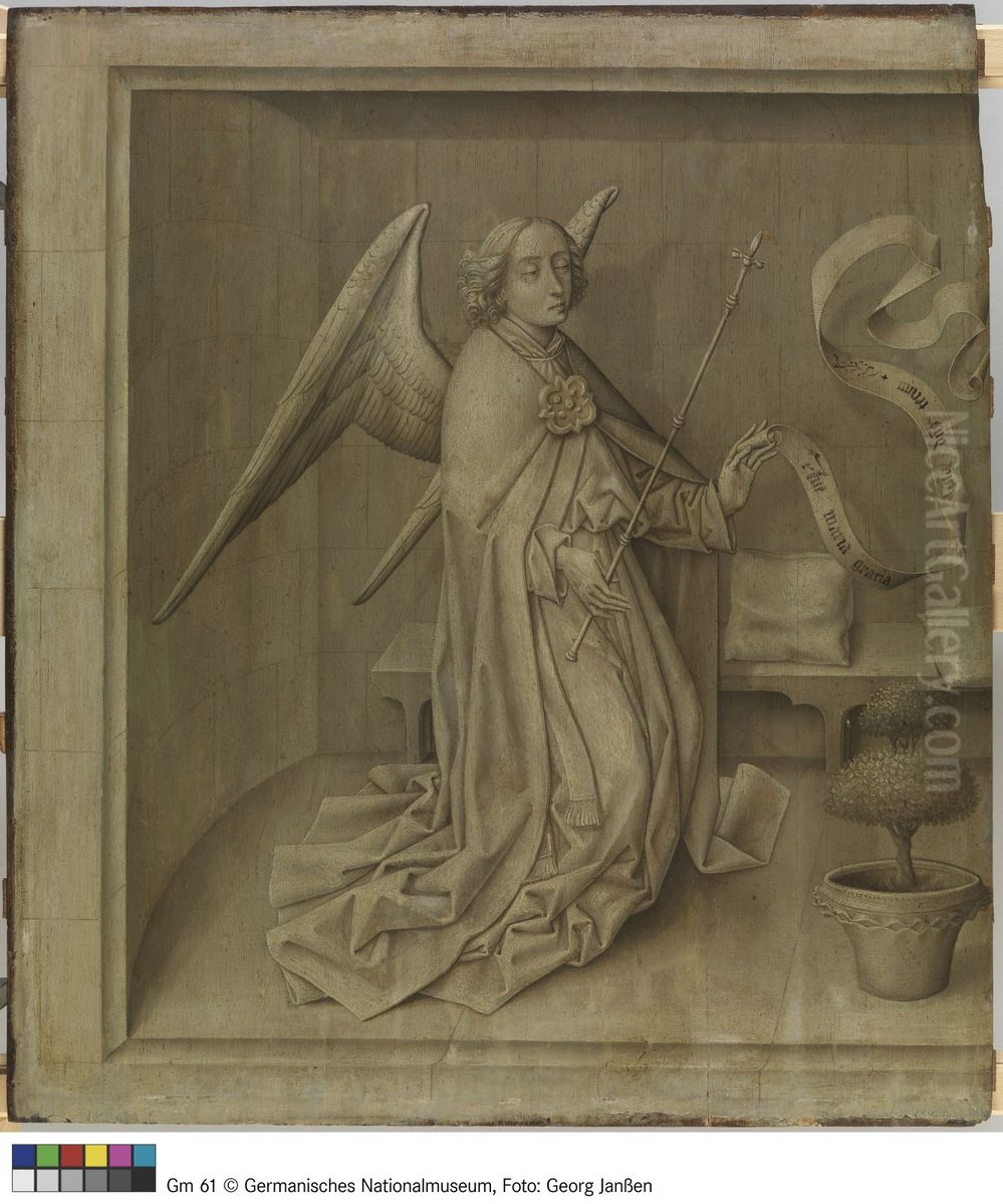 Angel of the Annunciation of Christ's birth Oil Painting by Rogier van der Weyden
