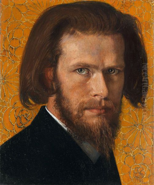 Selbstportrat Oil Painting by Oskar Zwintscher