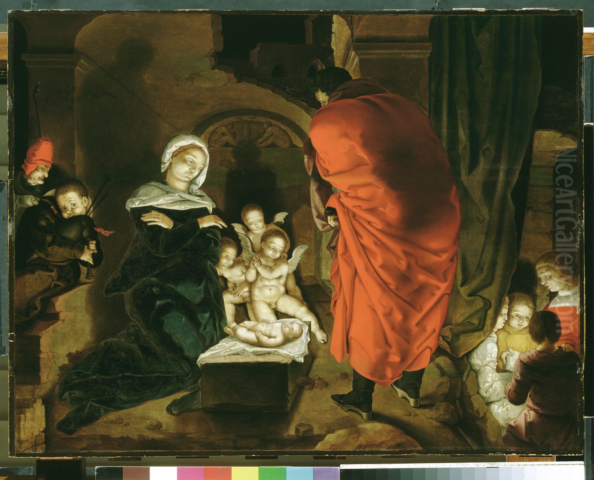 The Nativity Oil Painting by Aertgen van Leyden