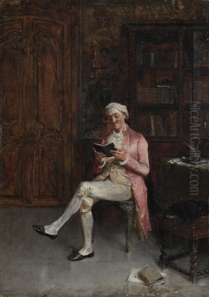 A Philosopher Oil Painting by Walter Gay