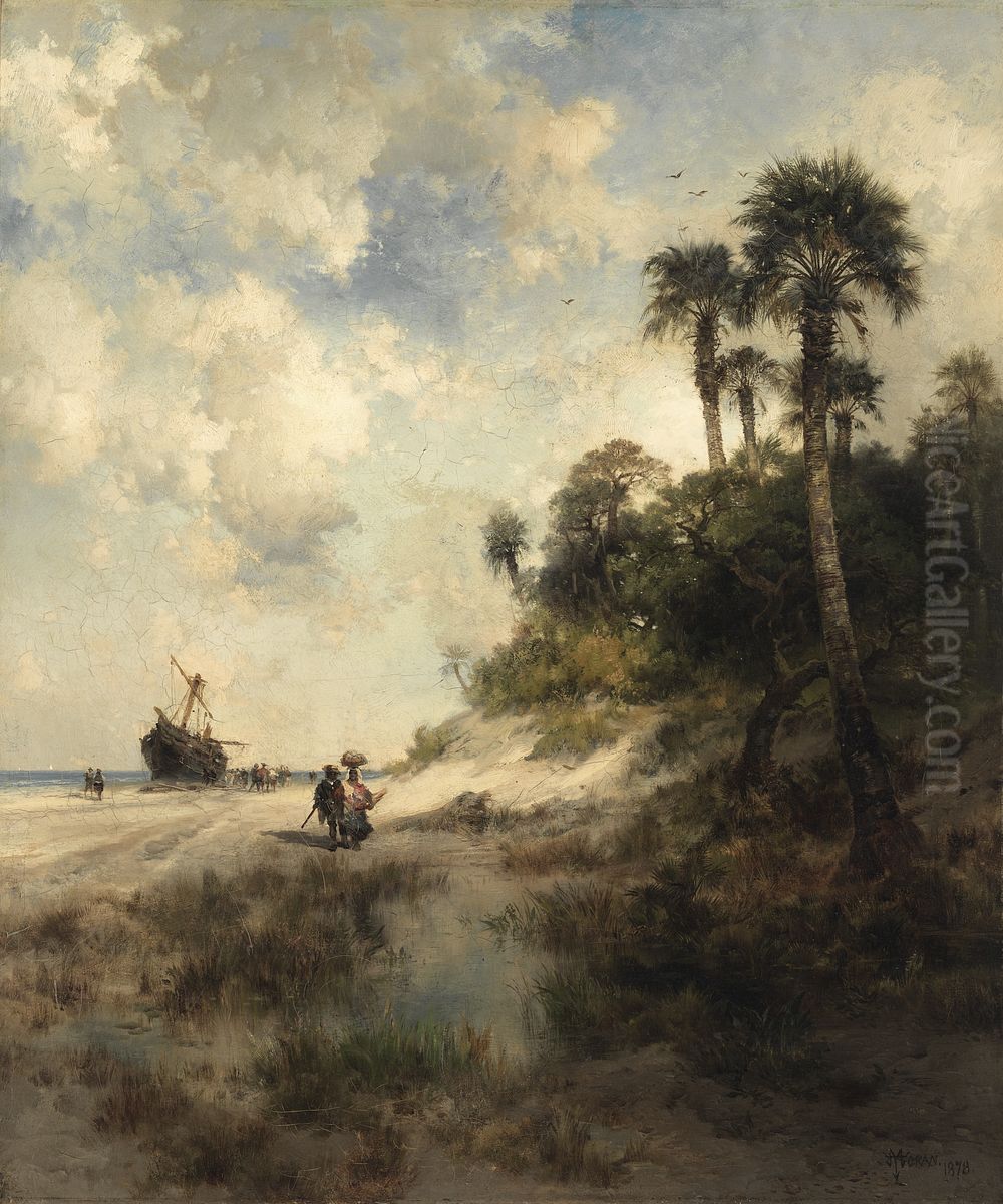 Fort George Island, Florida Oil Painting by Thomas Moran