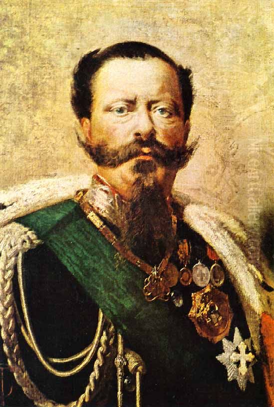 Vittorio Emanuele II di Savoia(1820-1878) Oil Painting by Tranquillo Cremona