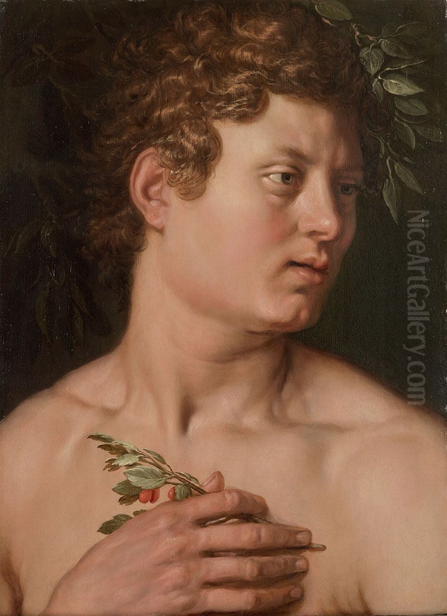 Adam Oil Painting by Goltzius Hendrick
