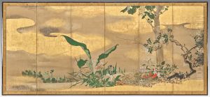 Flowers and Trees of the Four Seasons (right screen)