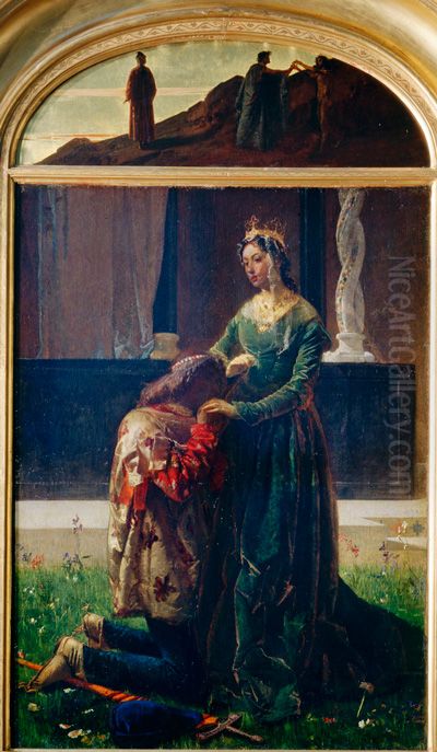 L'amore del poeta Oil Painting by Federico Faruffini
