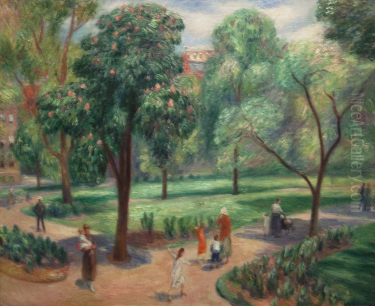 The Horse Chestnut Tree, Washington Square Oil Painting by William James Glackens