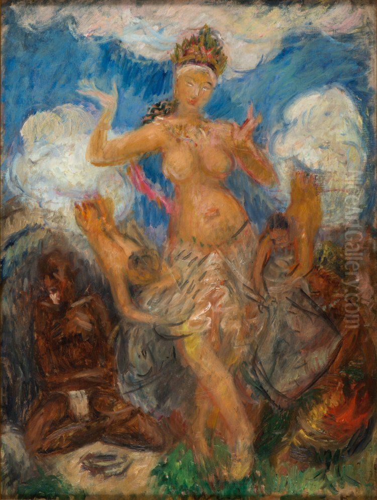 Hindu Figure Oil Painting by William James Glackens