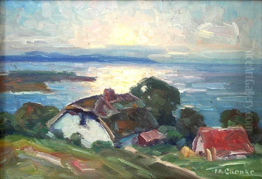 Fischerkaten auf dem Darss Oil Painting by Ferdinand August Glienke