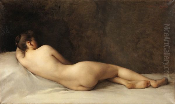 Reclining nude Oil Painting by Emmanuel Benner