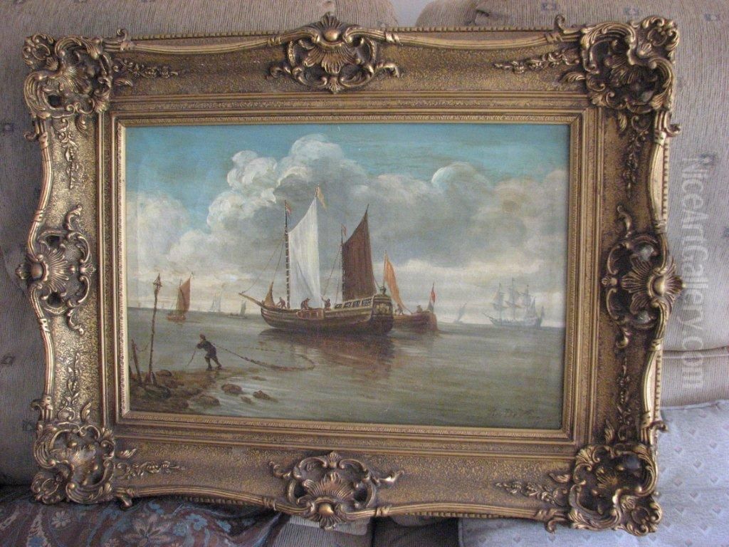 The Fisherman Oil Painting by Simon De Vlieger