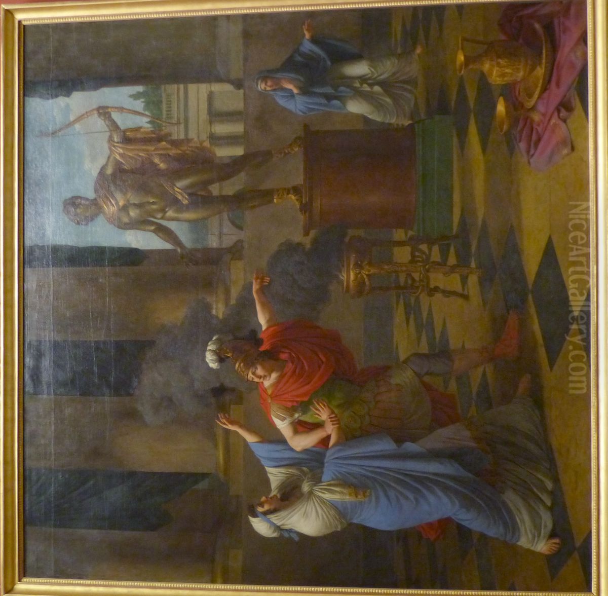 Alexander consulting the Oracle of Apollo Oil Painting by Louis-Jean-Francois Lagrenee