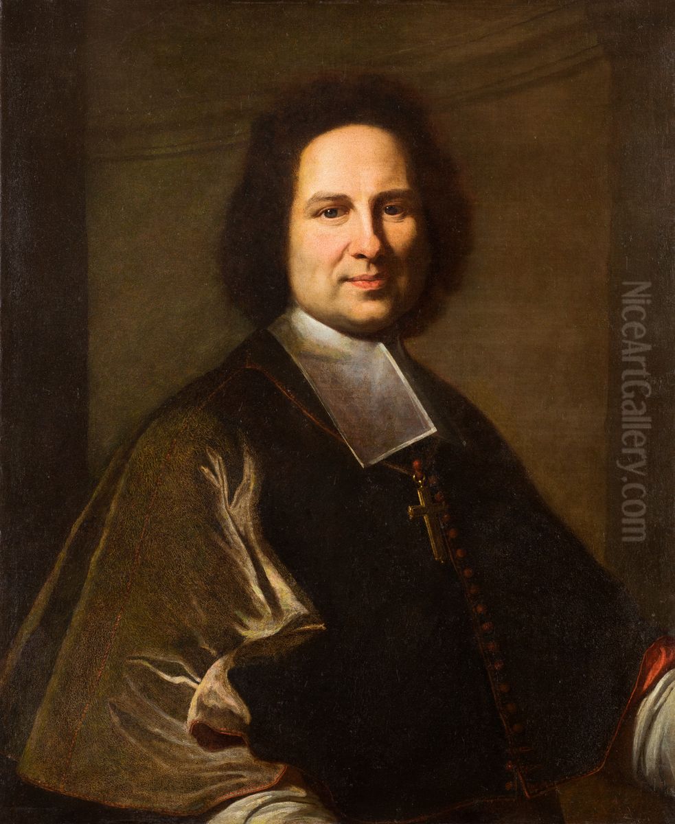 Portrait de Jean VIII Cesar Rousseau de La Parisiere, eveque de Nimes Oil Painting by Hyacinthe Rigaud