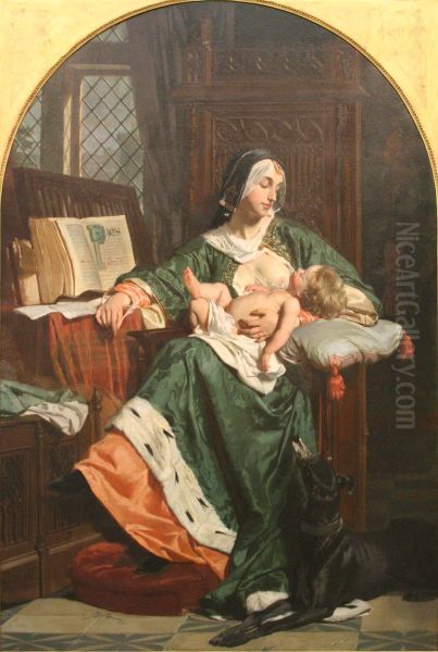 Clotilde de Surville Oil Painting by Eugene Ernest Hillemacher
