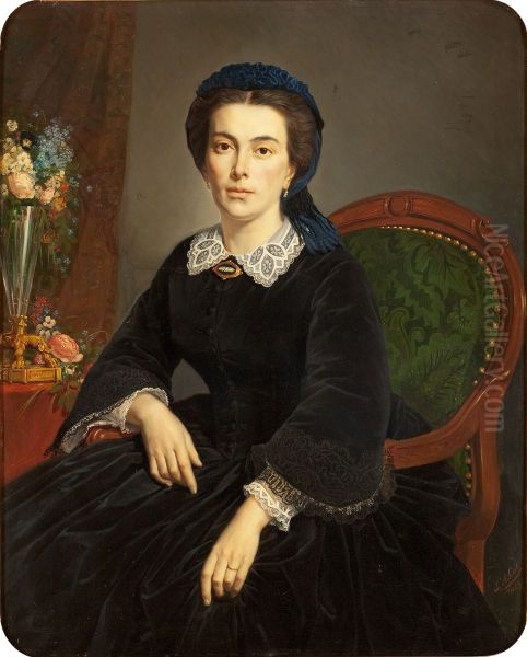 Portrait de Madame Gervais Oil Painting by Pierre Auguste Cot