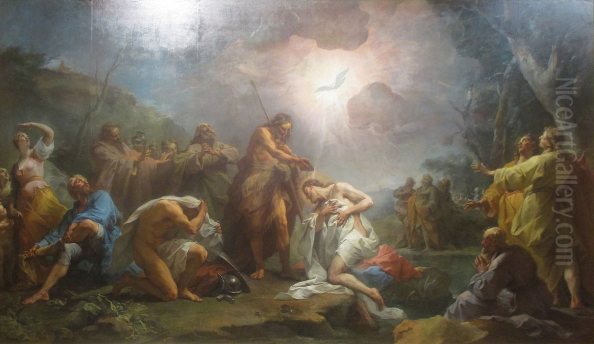 Bapteme du Christ Oil Painting by Jean Restout